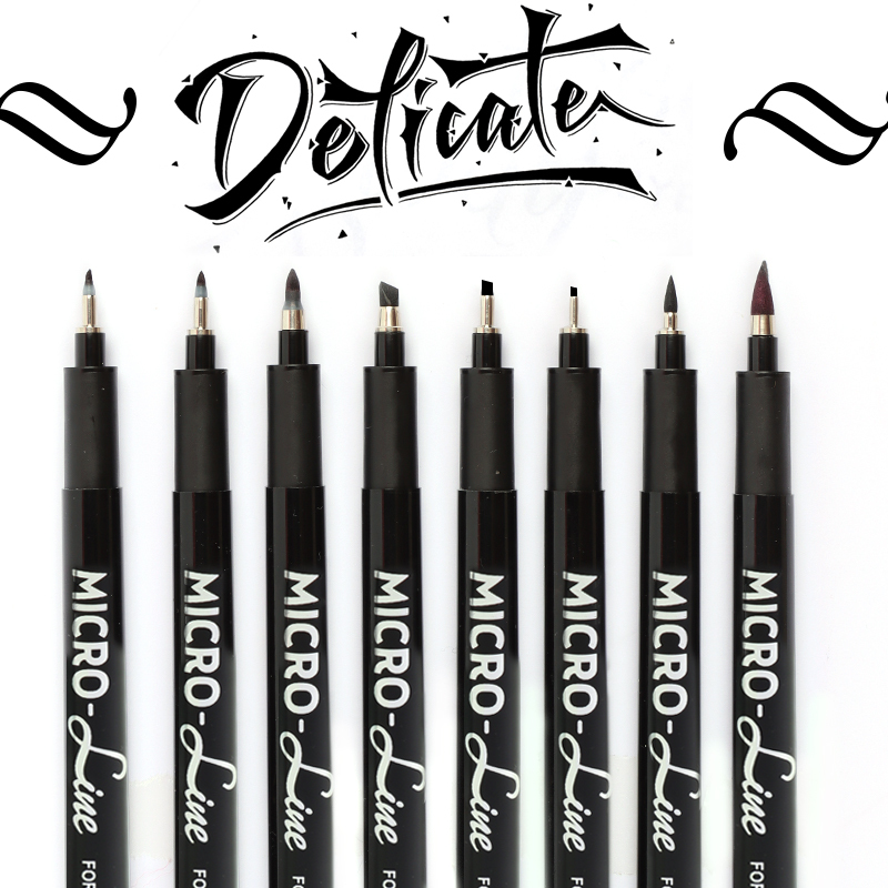 Hand Lettering Pens, Calligraphy Brush Pen, Pigment Liner Micron Pen Black  Markers Set for Artist Sketch, Technical, Beginners - AliExpress